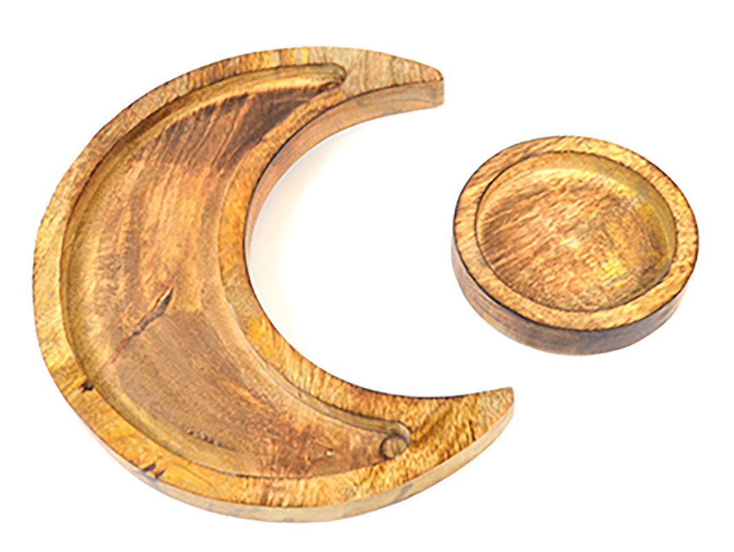 10 1/4" Moon wooden tray (image for) 10 1/4" Moon wooden tray