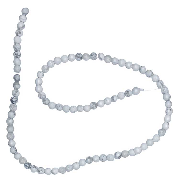 4mm Howlite beads (image for) 4mm Howlite beads