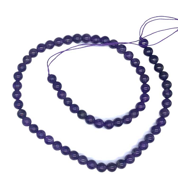 6mm Amethyst beads (image for) 6mm Amethyst beads