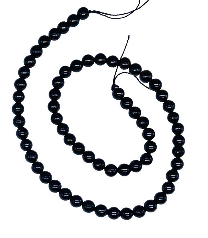 6mm Black Tourmaline beads (image for) 6mm Black Tourmaline beads