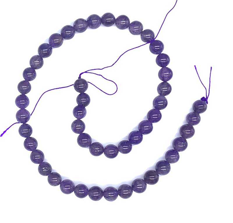 8mm Amethyst beads (image for) 8mm Amethyst beads