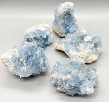 ~11# Flat of Celestite 4-5" (image for) ~11# Flat of Celestite 4-5"