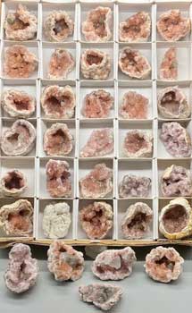 Flat of Pink Amethyst Geode (24 to 54 per box) (image for) Flat of Pink Amethyst Geode (24 to 54 per box)