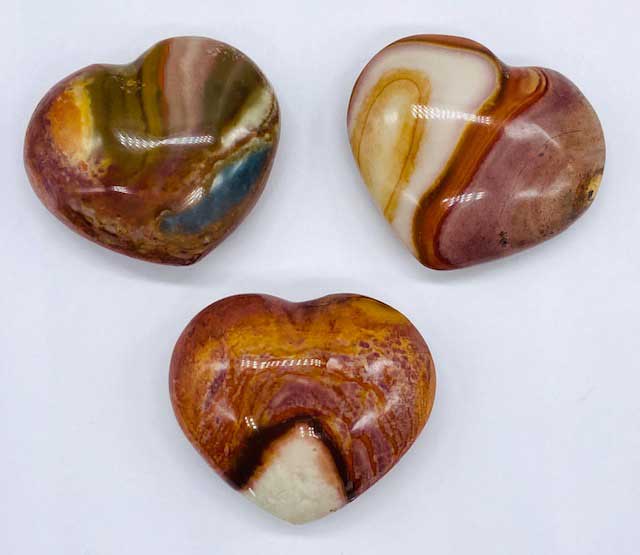 1 1/4" Jasper, Polychrome heart (image for) 1 1/4" Jasper, Polychrome heart