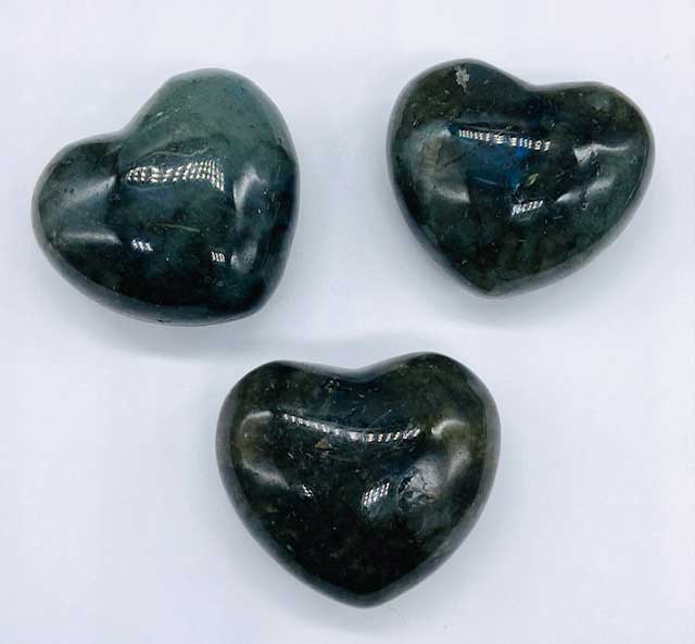 1 1/2" Labadorite heart (image for) 1 1/2" Labadorite heart