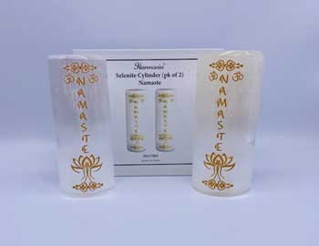 Namaste Selenite harmonizer (set of 2) (image for) Namaste Selenite harmonizer (set of 2)
