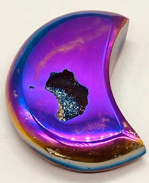 4" Moon Rainbow Druse Agate Geode (image for) 4" Moon Rainbow Druse Agate Geode
