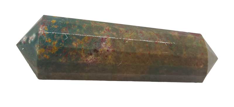 Double Terminated Bloodstone Point 2" 16 faceted (image for) Double Terminated Bloodstone Point 2" 16 faceted
