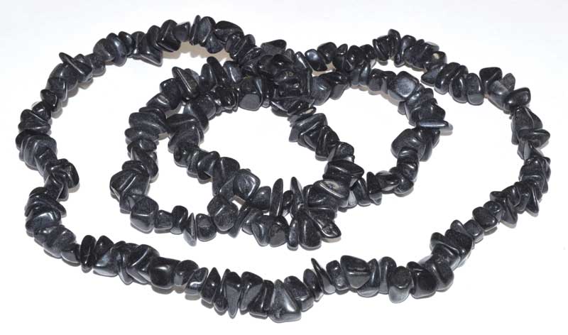 32" Black Stone chip necklace (image for) 32" Black Stone chip necklace