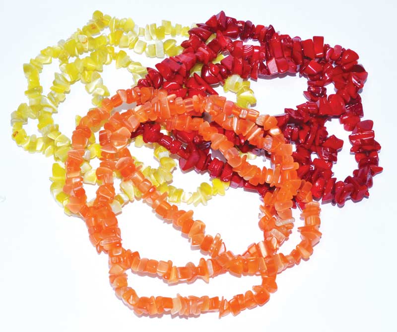 32" Mixed Glass chip necklace (image for) 32" Mixed Glass chip necklace