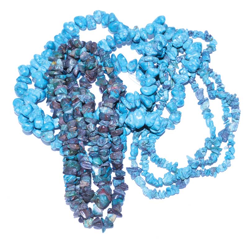 32" Turquoise color chip necklace (image for) 32" Turquoise color chip necklace