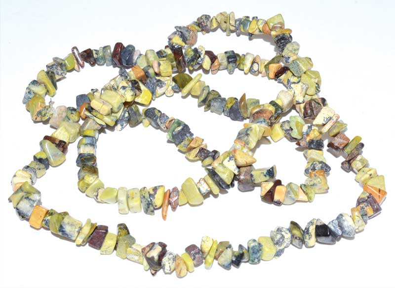 32" Turquoise, Yellow chip necklace (image for) 32" Turquoise, Yellow chip necklace