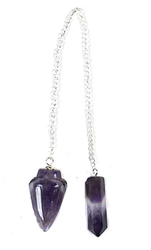 Amethyst Pendulum with Amethyst point (image for) Amethyst Pendulum with Amethyst point