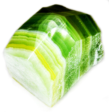 Calcite, Green top polished point (image for) Calcite, Green top polished point