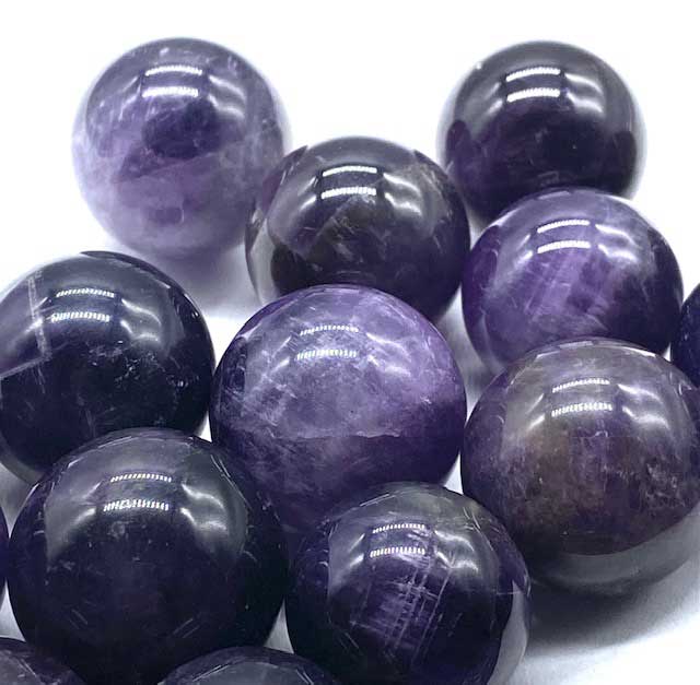 1 lb 15- 25mm Amethyst marble (image for) 1 lb 15- 25mm Amethyst marble