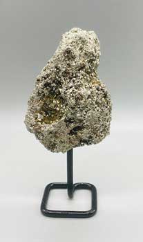 Pyrite on metal stand (image for) Pyrite on metal stand