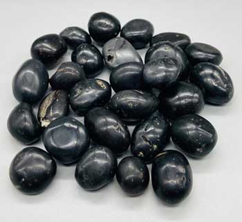 1 lb Agni Manitite, Black tumbled stones 20-22mm (image for) 1 lb Agni Manitite, Black tumbled stones 20-22mm