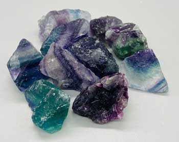 1 lb Fluorite, Rainbow untumbled stones (image for) 1 lb Fluorite, Rainbow untumbled stones