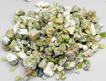 1 lb Peridot 5-10mm untumbled stones (image for) 1 lb Peridot 5-10mm untumbled stones
