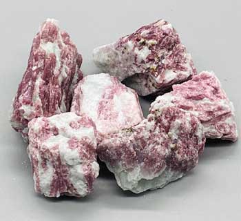 1 lb Tourmaline, Pink with Quartz untumbled stones (image for) 1 lb Tourmaline, Pink with Quartz untumbled stones