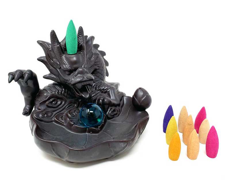 5" Dragon W Glass Ball back flow burner (image for) 5" Dragon W Glass Ball back flow burner