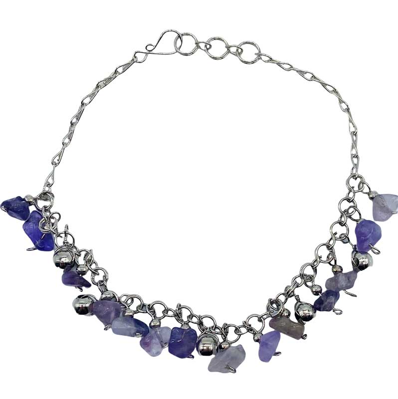 Moon & Star anklet (various stones) (image for) Moon & Star anklet (various stones)