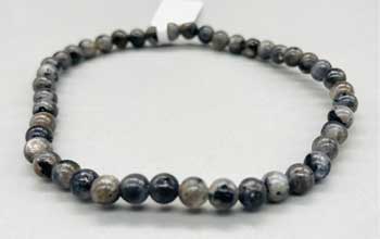 4mm Labradorite, Black bracelet (image for) 4mm Labradorite, Black bracelet