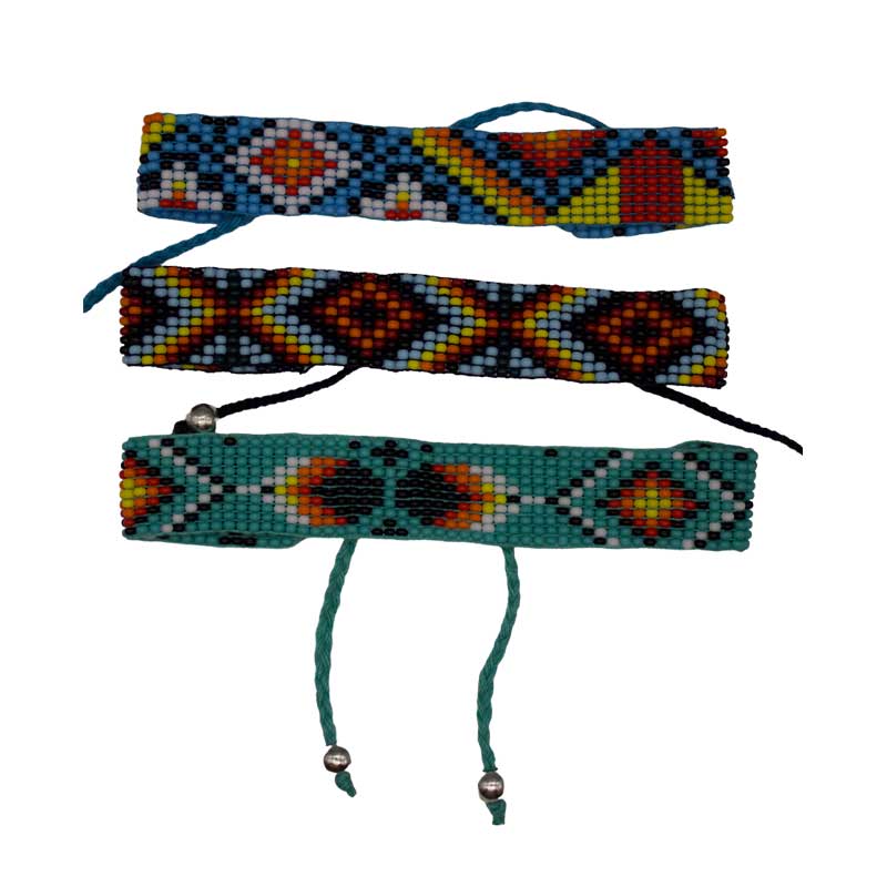 5/8" Southwest beaded bracelet various (image for) 5/8" Southwest beaded bracelet various