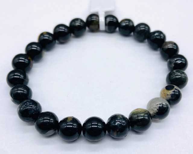6mm Tourmaline, Black W Quartz bracelet (image for) 6mm Tourmaline, Black W Quartz bracelet