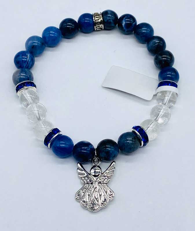 8mm Sodalite, Quartz, Angel bracelet (image for) 8mm Sodalite, Quartz, Angel bracelet