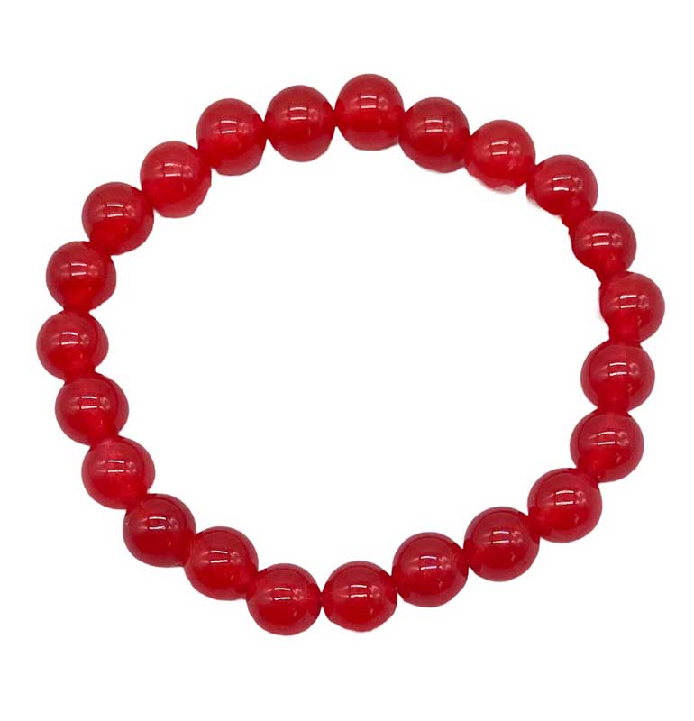 8mm Red Jade bracelet (image for) 8mm Red Jade bracelet