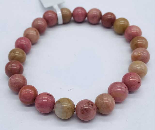 8mm Rhodonite bracelet (image for) 8mm Rhodonite bracelet