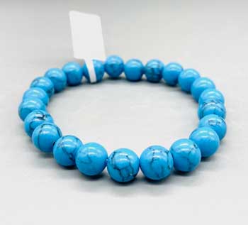 8mm Turquoise, synthetic bracelet (image for) 8mm Turquoise, synthetic bracelet
