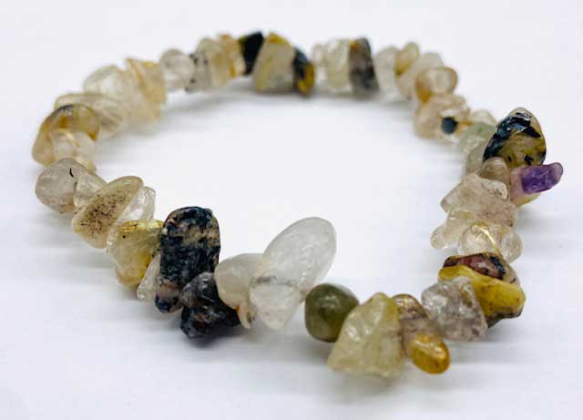 Quartz, Rutilated chip bracelet (image for) Quartz, Rutilated chip bracelet