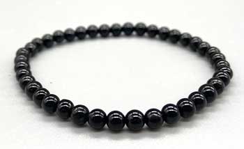 4mm Black Tourmaline stretch bracelet (image for) 4mm Black Tourmaline stretch bracelet