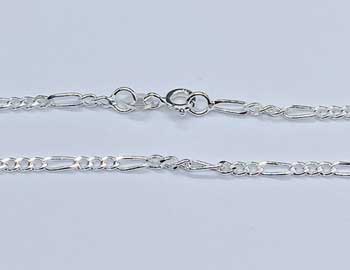 24" Sterling Figaro chain (image for) 24" Sterling Figaro chain