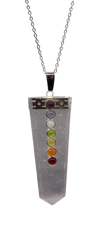 Selenite Chakra necklace (image for) Selenite Chakra necklace