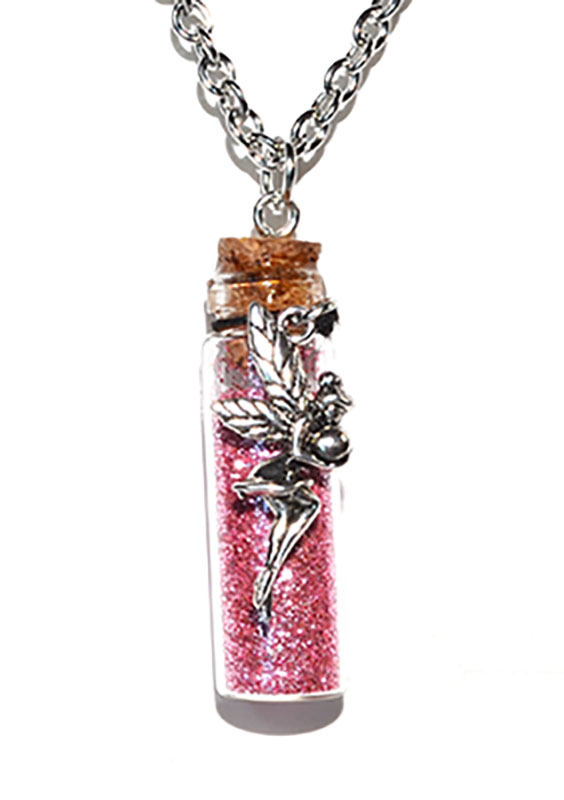 Fairy Pink glitter necklace (image for) Fairy Pink glitter necklace