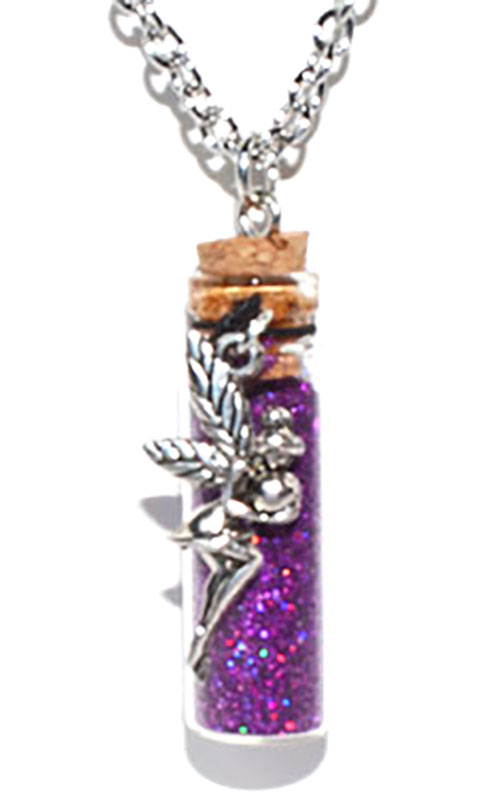 Fairy Purple glitter necklace (image for) Fairy Purple glitter necklace