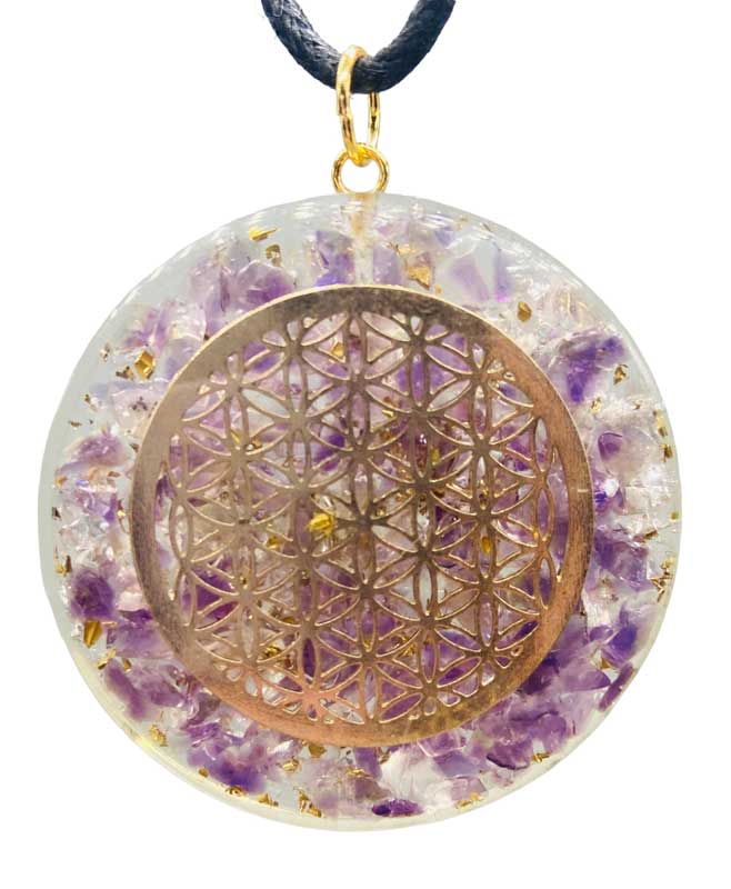 1 5/8" Orgone FOL Amethyst & Quartz (image for) 1 5/8" Orgone FOL Amethyst & Quartz