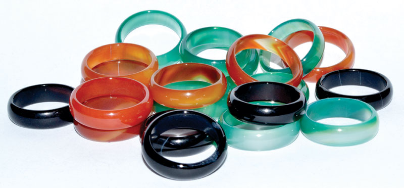 (set of 100) 6mm Rounded Agate rings (image for) (set of 100) 6mm Rounded Agate rings