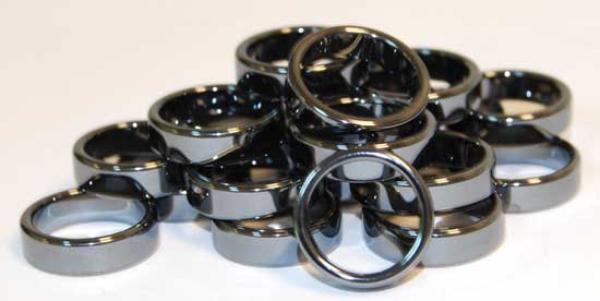 (set of 100) 6mm Flat Hematite rings (image for) (set of 100) 6mm Flat Hematite rings