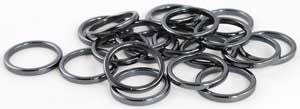 (set of 100) 3mm Hematite rings (image for) (set of 100) 3mm Hematite rings