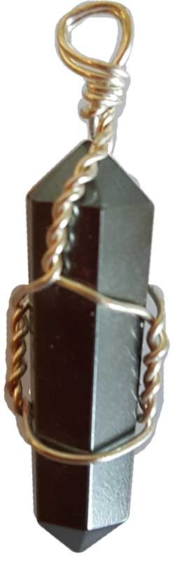 (set of 5) wire wrapped Hematite point (image for) (set of 5) wire wrapped Hematite point