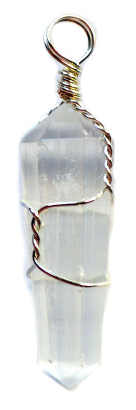 (set of 5) Selenite wire wrapped point (image for) (set of 5) Selenite wire wrapped point