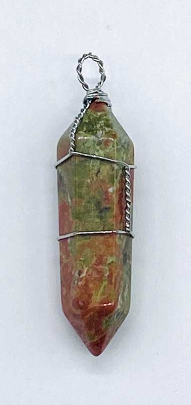 (set of 5) Unakite wire wrapped point (image for) (set of 5) Unakite wire wrapped point