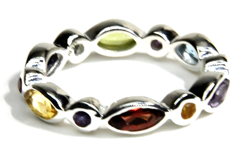size 7 Amethyst, Citrine, Garnet, Iolite, Peridot ring (image for) size 7 Amethyst, Citrine, Garnet, Iolite, Peridot ring