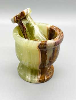 2 1/2" Onyx mortar and pestle set (image for) 2 1/2" Onyx mortar and pestle set