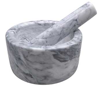 2 1/2" White Marble Mortar and Pestle Set (image for) 2 1/2" White Marble Mortar and Pestle Set