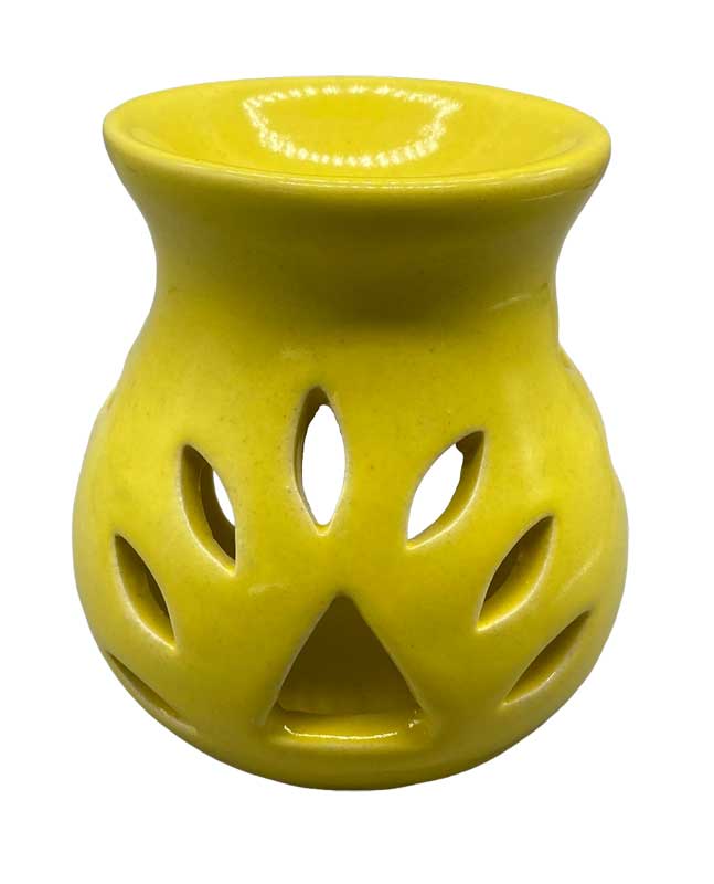 4" Yellow Ceramic oil diffuser (image for) 4" Yellow Ceramic oil diffuser